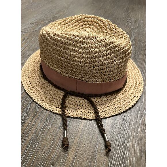 Vintage Tommy Hilfiger Straw Fedora Hat - Picture 2 of 8